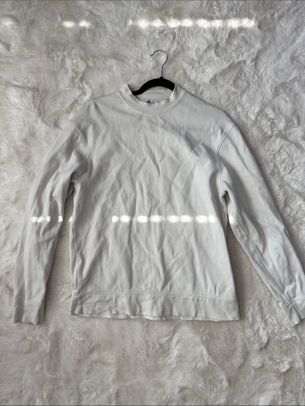Zara White Men’s Crewneck Sweatshirt